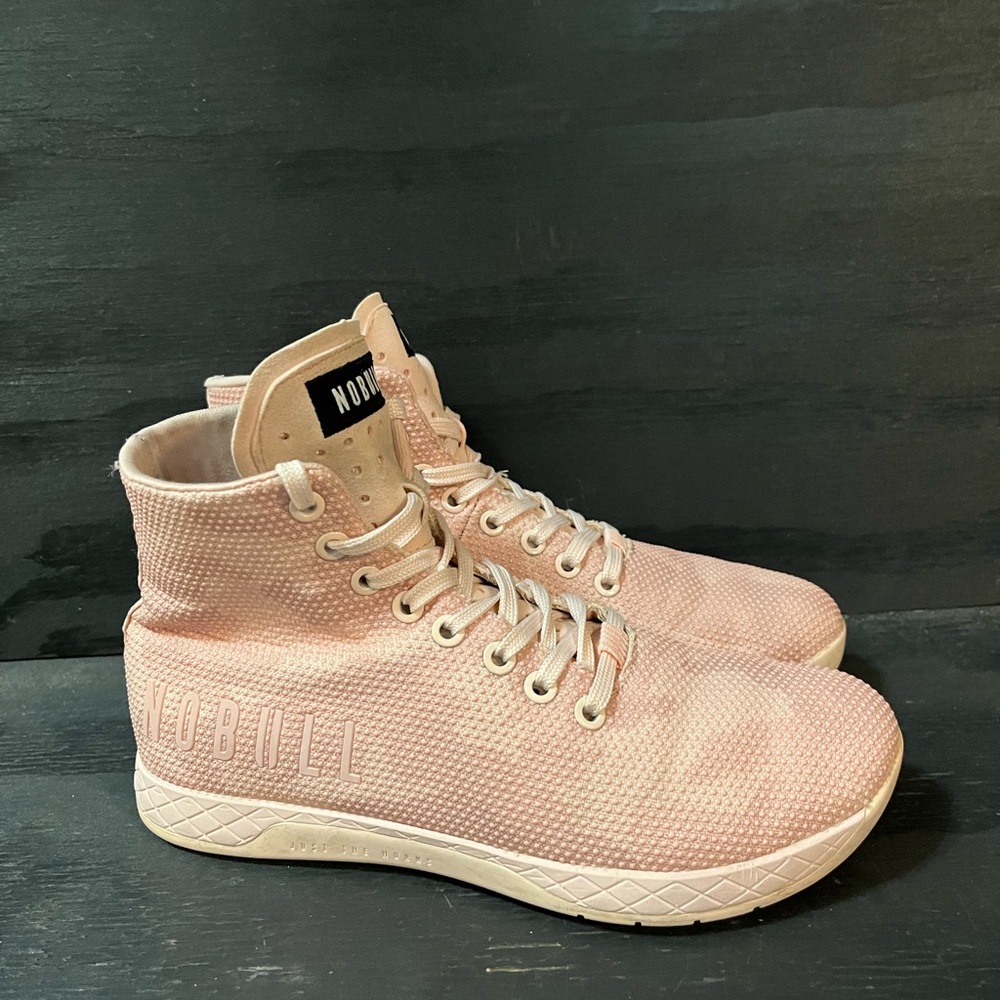 NOBULL Outwork High Top Women’s Size 8 Sneakers Pink Training Lifting Gym